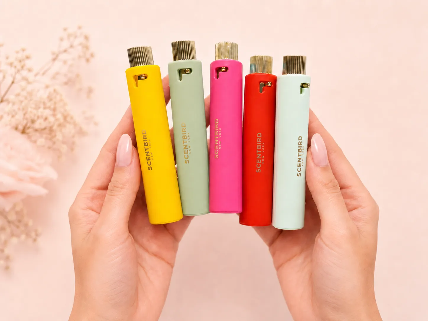 Scentbird 8 mL vials in five colors
